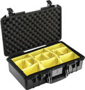 PELI 1525 AIR CASE Internal dimensions 521x287x171mm, with padded dividers, black